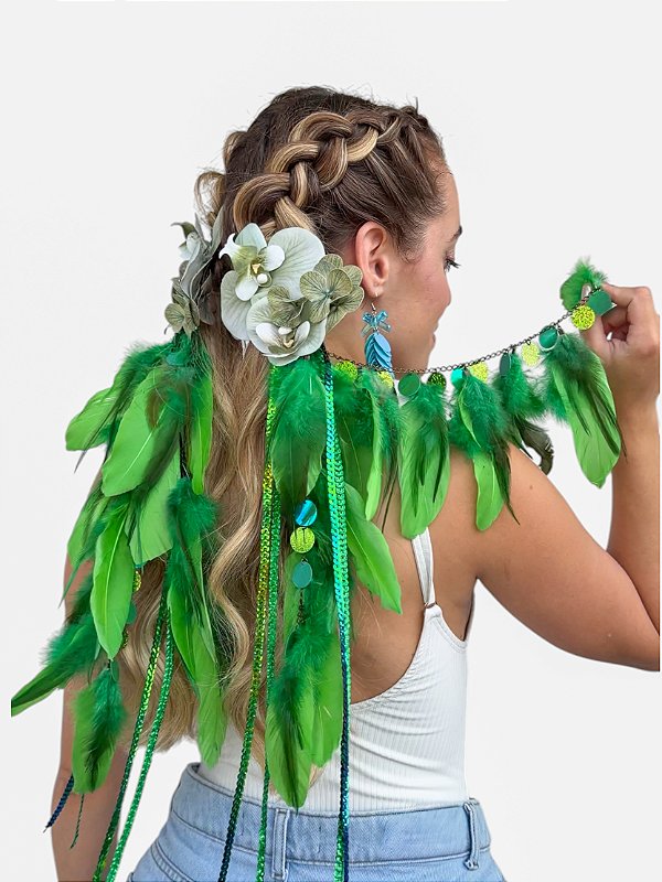 Bico de Pato Orquídea Verde Folha