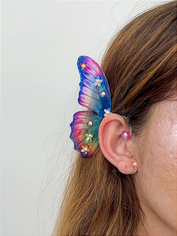 Ear Cuff Borboleta Holo Pop