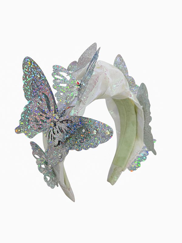 Tiara Borboletário Prata