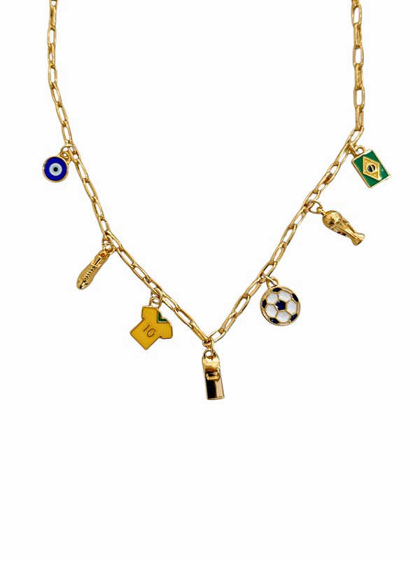 Colar Cartier Charms Copa Brasil