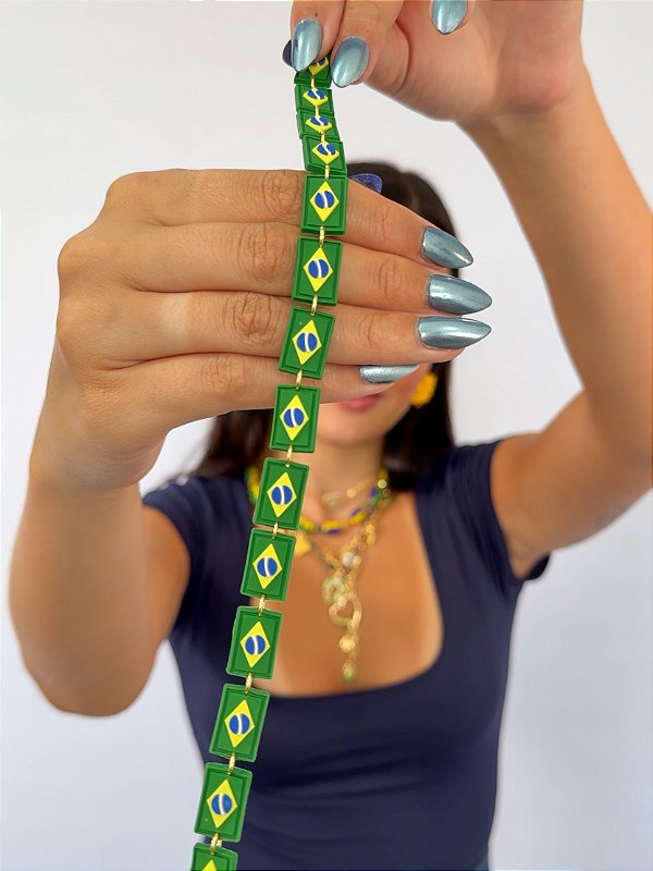 Choker Bandeira do Brasil
