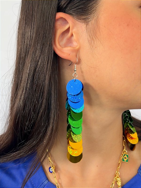 Brinco Paetê Brasilidade