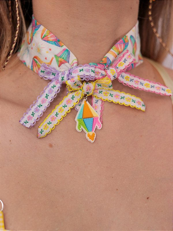 Choker Lenço Balão Mágico
