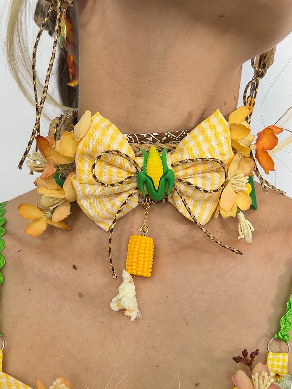 Choker Bandana Rainha do Milho