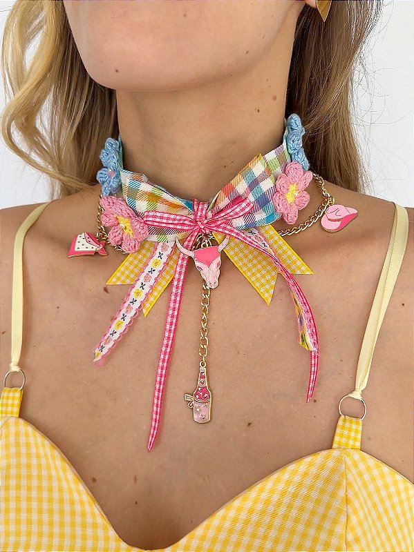 Choker Xadrez Correio Elegante