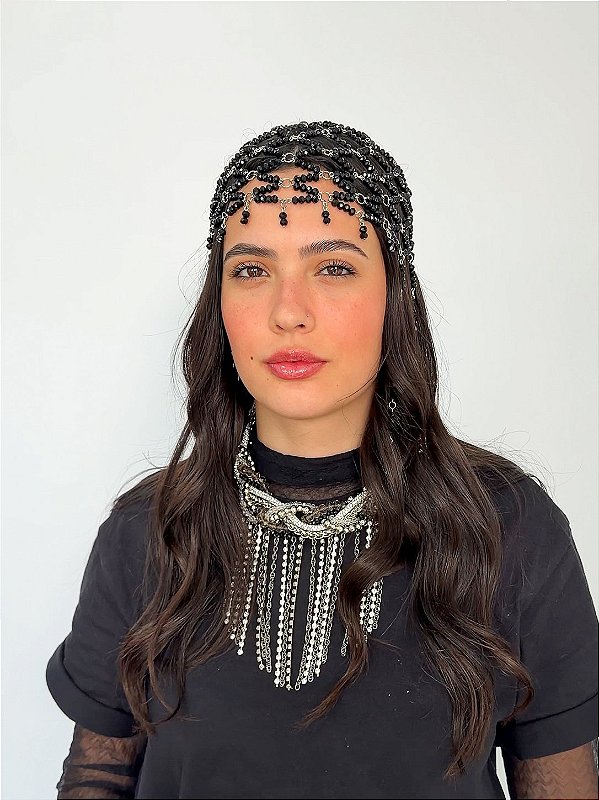 Headpiece Touca Rede Preto