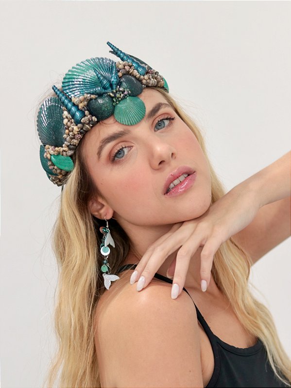 Coroa de Conchas Sereia Aquata