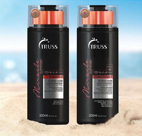 SHAMPOO E CONDICIONADOR MIRACLE SUMMER TRUSS 300ML