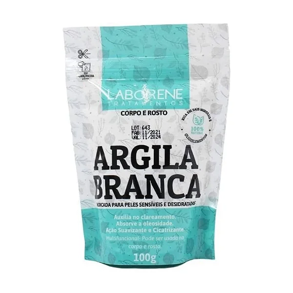 Argila Branca 100g Laborene