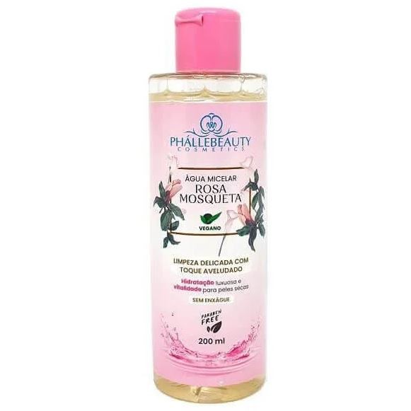 ÁGUA MICELAR ROSA MOSQUETA PHALLEBEAUTY 200ml