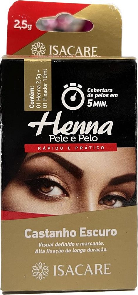HENNA CASTANHO ESCURO ISACARE 2,5g