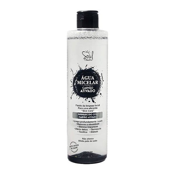 Água Micelar Soul Carvão Ativado 250ml