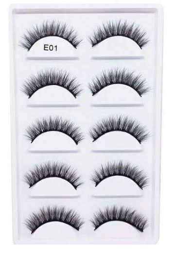 CÍLIOS POSTIÇO CARTELA - 3D E01  PREMIUM