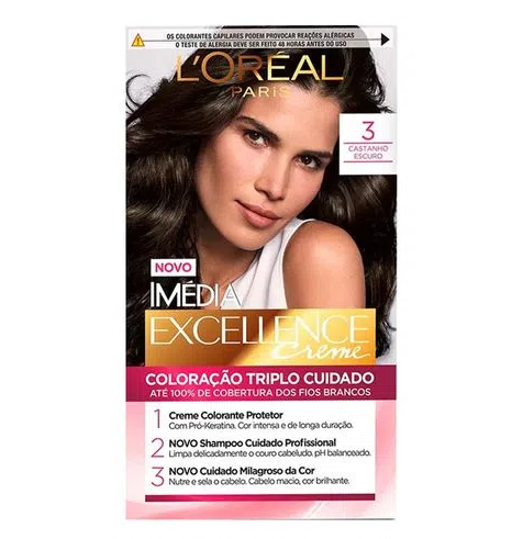 COLORAÇÃO CASTANHO ESCURO 3 LOREAL