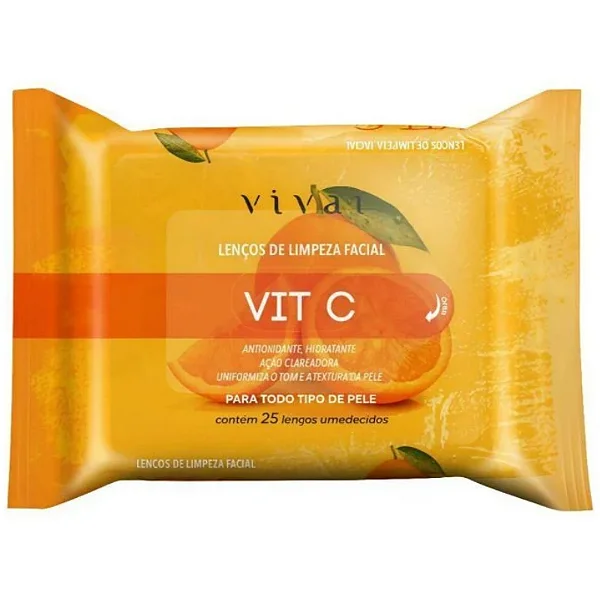 Lenços de Limpeza Facial Vitamina C Vivai