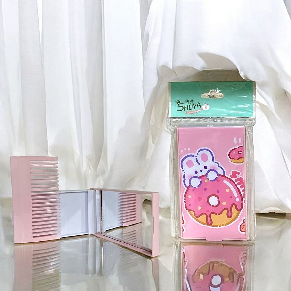 ESPELHO DE BOLSA COM PENTE