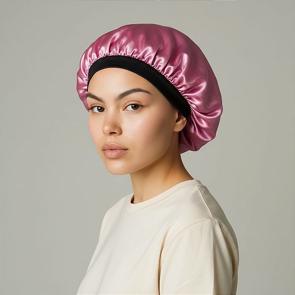 TOUCA DE CETIM COM FAIXA UMA FACE