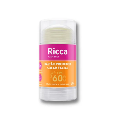 BASTÃO FACIAL PROTETOR SOLAR FPS60 RICCA 20g