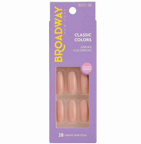 UNHAS POSTIÇAS BROADWAY BAILARINA LONGO CREME 13B