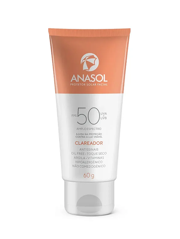 ANASOL PROTETOR SOLAR FPS50 CREME FACIAL CLAREADOR 60g