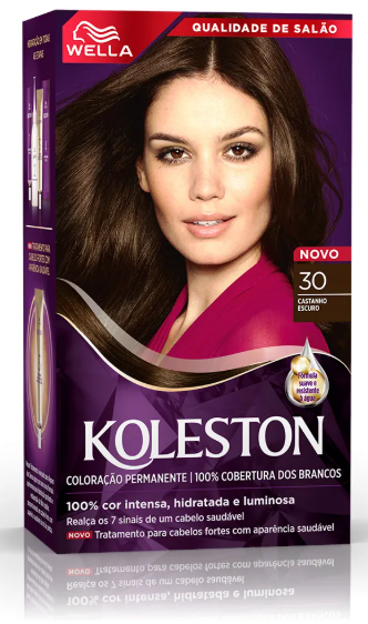 COLORACAO CREME KOLESTON CASTANHO ESCURO 30