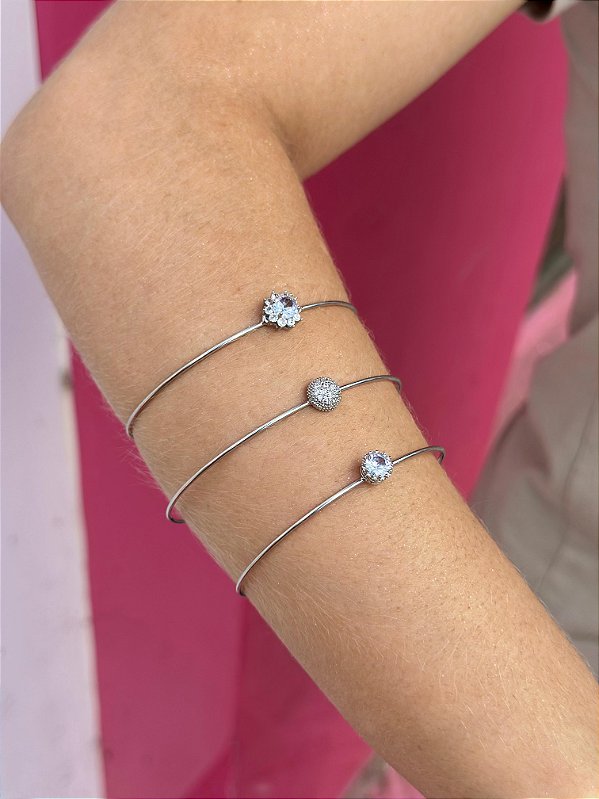 BRACELETE TRIO GLOW PRATEADO