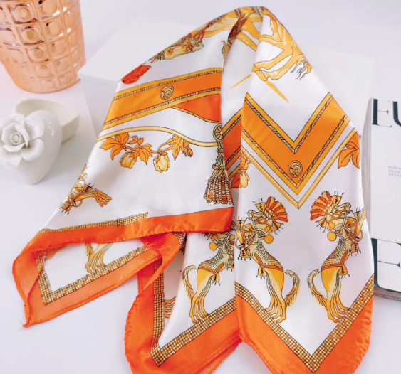 LENÇO DE CETIM CORES E ESTAMPAS VARIADAS