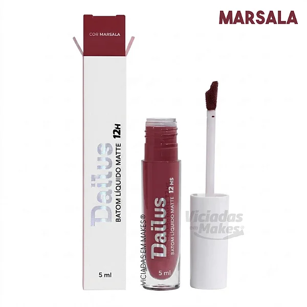 Batom Liquido Matte 12h Dailus Marsala