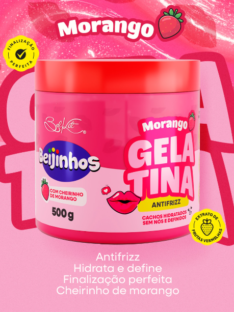 GELATINA MODELADORA MORANGO BELKIT 500g