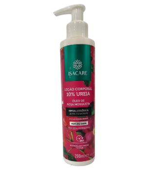 LOÇÃO CORPORAL 10% UREIA OLEO DE ROSA MOSQUETA ISACARE 200ml