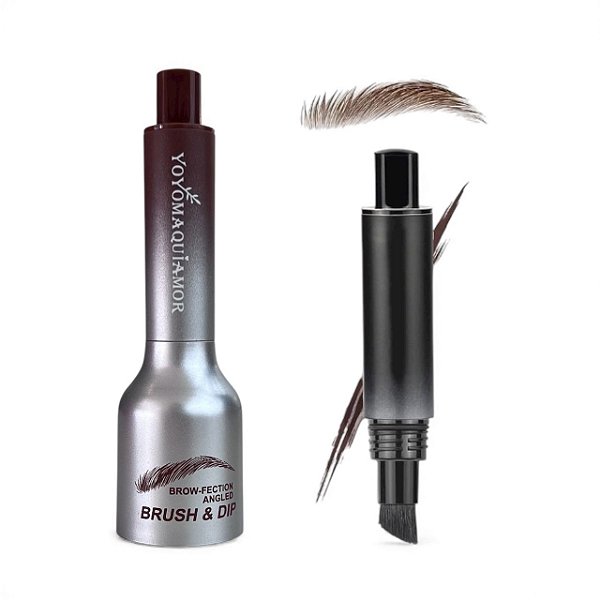 PINCEL PIGMENTANTE PARA SOBRANCELHA BRUSH E DIP YOYO MAQUIAMOR