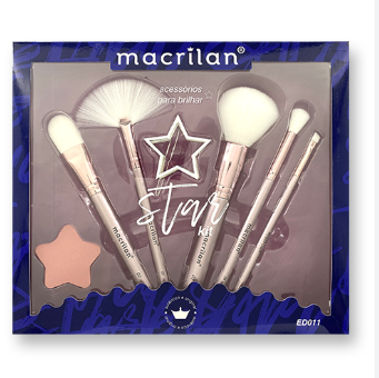 KIT DE PINCEIS STAR COM ACESSORIO MACRILAN