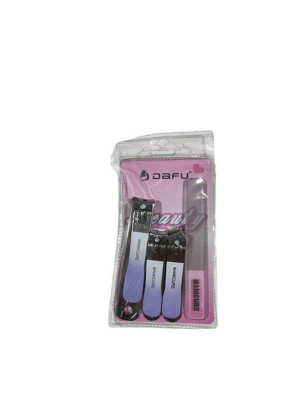 KIT MANICURE 3 CORTADORES 1 LIXA DAFU