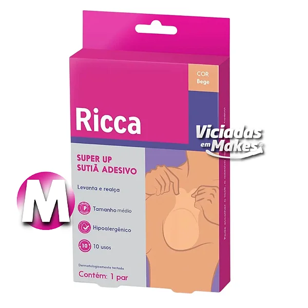 Super UP Sutiã Adesivo Ricca Bege 10 Usos M