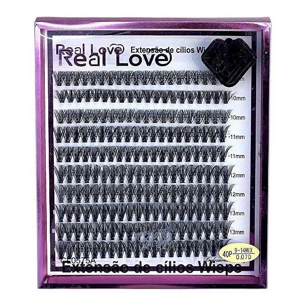 CÍLIOS TUFINHO REAL LOVE 40P MIX 9-14 0.07D