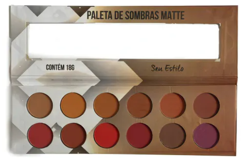 PALETAS DE SOMBRAS MATTE LUDURANA 12 CORES