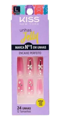 UNHAS POSTIÇAS KISS NEW YORK JELLY ROSA