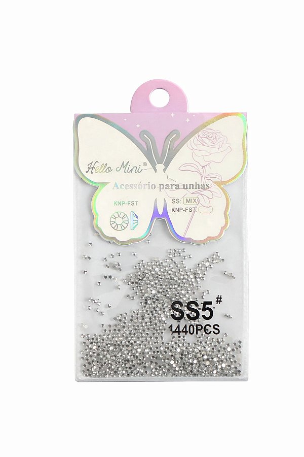 STRASS DE BRILHO HELLO MINI SS5# PRATA