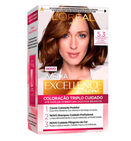 COLORAÇÃO LOREAL PARIS 5.3 CAST CLARO DOURADO