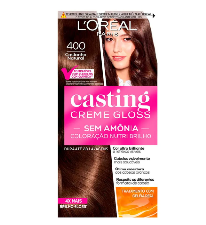 COLORAÇÃO CASTING CREME GLOSS 400 CAST NATURAL LOREAL PARIS
