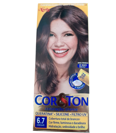 COLORAÇÃO NIELY COR E TON 6.7 CHOCOLATE