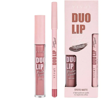 DUO LIP VIVAI BATOM LIQUIDO MATTE E LÁPIS