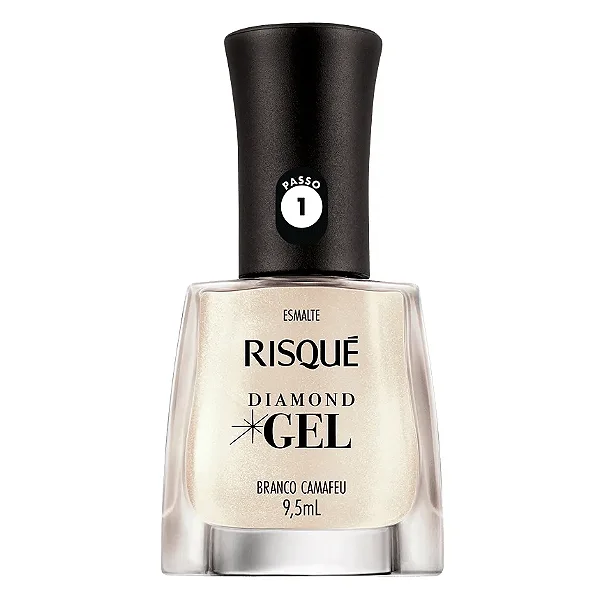 ESMALTE RISQUE EFEITO GEL BRANCO CAMAFEU