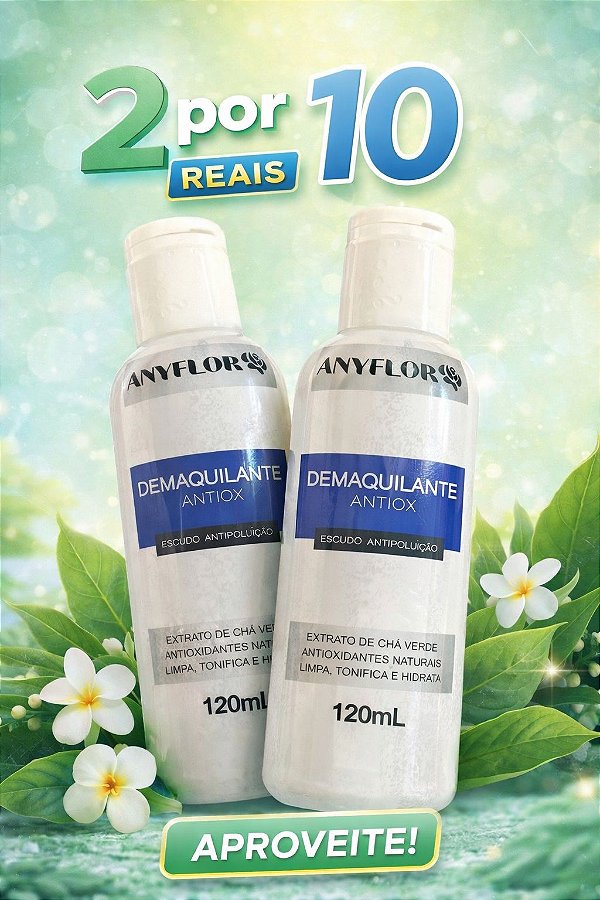 DEMAQUILANTE ANY FLOR ANTIOX 120ml 2 POR 10,00