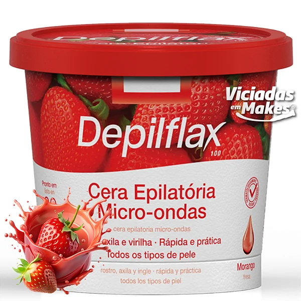 Cera Morango Epilatória Microondas Depilflax 100g
