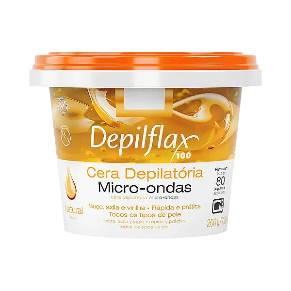 CERA EPILATÓRIA MICROONDAS DEPILFLAX NATURAL 200g