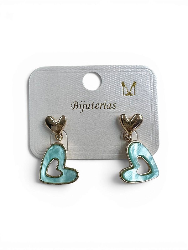 BRINCO CORAÇÃO VAZADO CORES VARIADAS