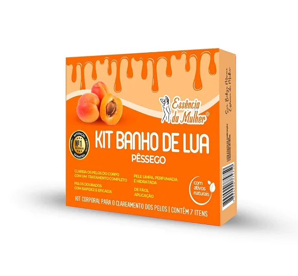 KIT BANHO DE LUA ESSÊNCIA DA MULHER PÊSSEGO