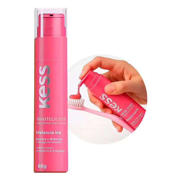 GEL DENTAL COM FLUOR KESS MELANCIA 60g