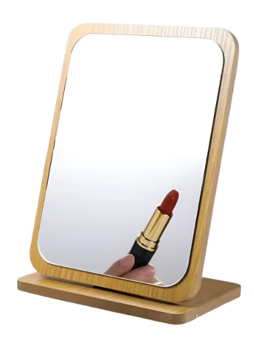 ESPELHO DE MESA MDF E VIDRO 22cm x 16cm x 9cm